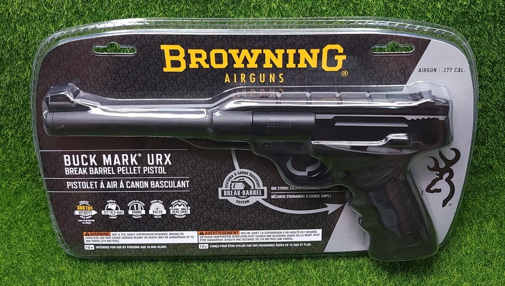 Umarex Buck Mark URX .177 Caliber Pellet Air Pistol, 320FPS, Black – 2252270