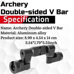 Archery Double Single Side V-Bar Aluminum Adjustable Balance Bar Target Hunting