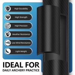 12-Pack 30 Inch Carbon Arrows Spine 500 or 400 for 40-60 LBS Bows｜Switch to R…