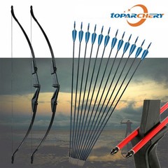 57″ 20/30/40lbs Archery Takedown Recurve Bow Target Practice Arrows for RH&LH