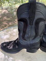 Tecovas Black Suede Leather Pull-On Western Cowboy Boots Men’s US 8.5D