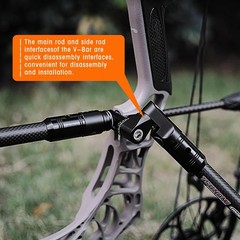 Single Side Adjustable V-Bar Mount Quick Disconnect Bow Rod Stabilizer, Arche…
