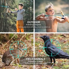 Slingshot,Wrist Sling Rocket Professional Hunting Slingshot with Heavy Duty L…