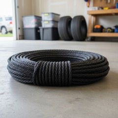 Blue Rope 1/8″ x 50′ – 2300 lb Dyneema Fiber, Torque-Free, Black