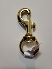 3 1/4″ Solid Brass snap/clasp with 3/4″ round swivel eye. repair lead rope,reins
