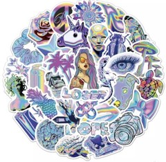 Mixed VSCO Holographic Cartoon Stickers Luggage Skateboard DIY Cute Graffiti