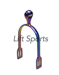 Rainbow Multi Color Horse Spurs Stainless Steel Smooth Roller Ball English Spur