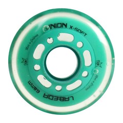Labeda Roller Hockey Wheels Union 4-Pack Teal 68mm X-Soft