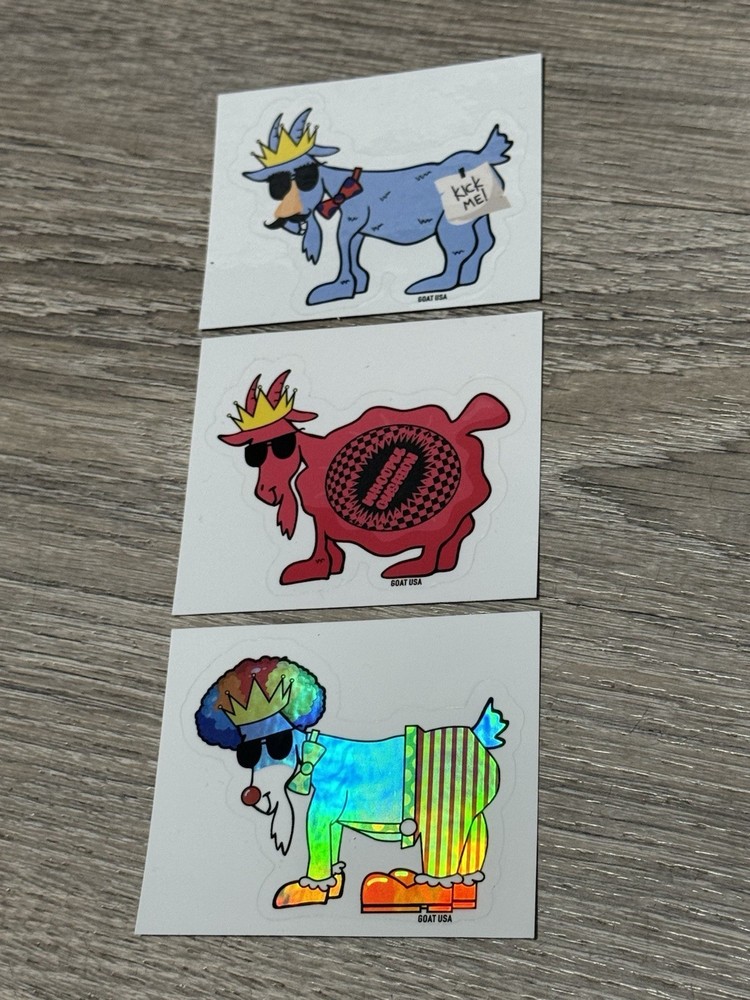 GOAT USA Stickers – 3 STICKER PACK – RARE SUBSCRIPTION- FREE SHIPPING!