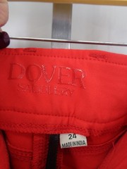 Dover Saddlery Red Dalton Breech Riding Pants Size 24 Equestrian New