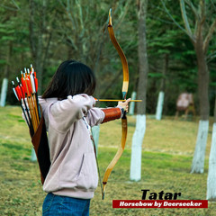 52″ Handmade Recurve Horsebow Set for Adults & Youth – 20-80Lbs Ambidextrous