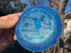 2018 Virginia States Blueberry Zing Swirl Rare Disc Golf (w/Frisbee Pin) #982