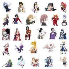 50 Mixed Heroine Demon Slayer Naruto Dragon Ball Anime Waifu Sticker Vinyl Decal