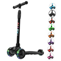 Kick Scooter B03, Lean ‘N Glide 3-Wheeled Push Scooter with Extra Wide Black
