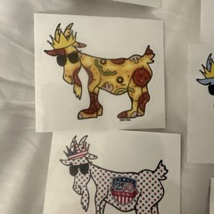 GOAT USA Sticker Lot of 8 Rare Vinyl Goat Decals Patriotic Pizza 250 USA