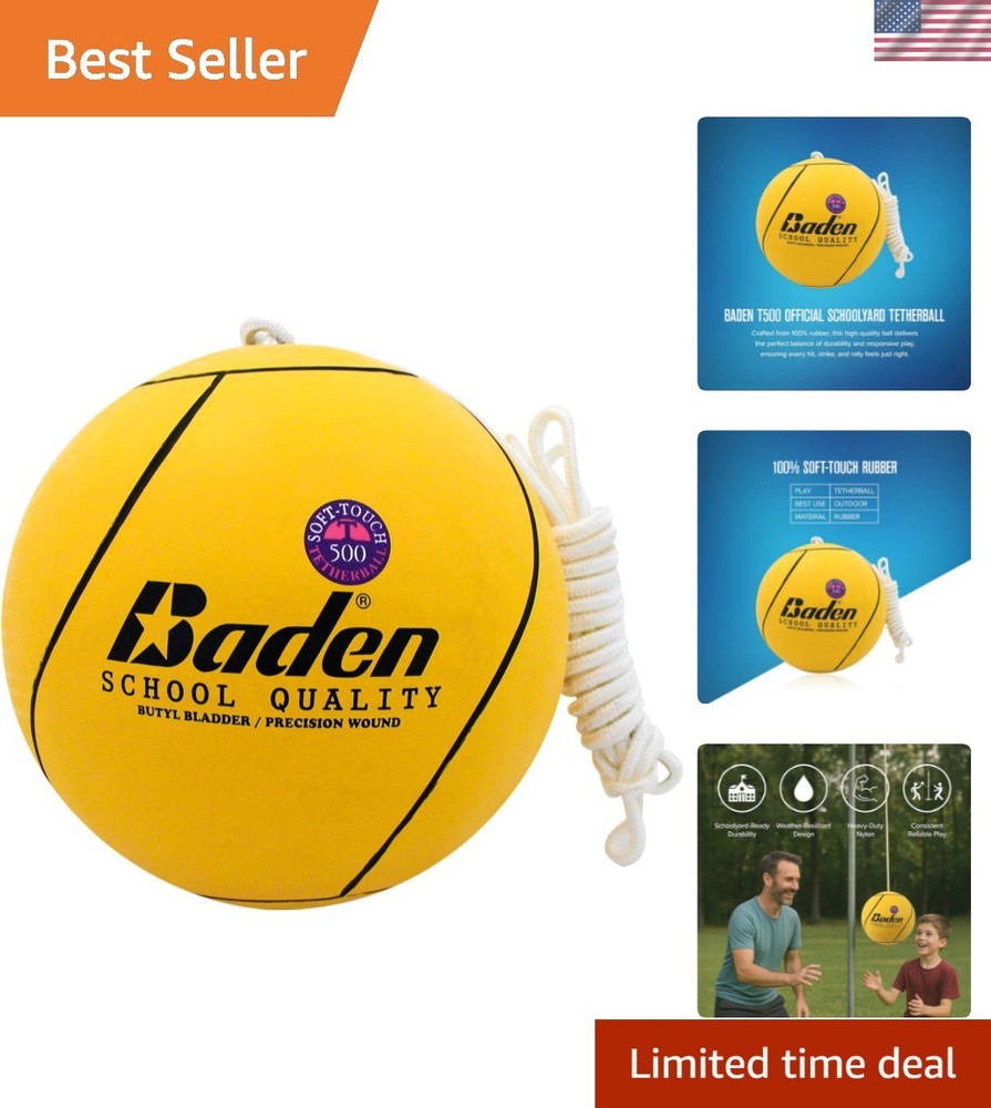 School Quality Tetherball Set – Soft-Touch Tetherball Ball and Rope