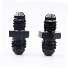 -4 AN to -3 AN Male Flare Reducer Coupler Union 4AN to 3AN – 2PCS Black