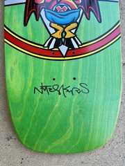 Natas Kaupus Thumbs Up Signed By Natas and Mark McKee Skateboard Deck ~Sold Out