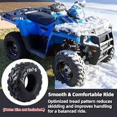 19×7-8 ATV UTV Tires – 4PR Tubeless All-Terrain Off 19×7-8 Tubeless(2-Pack)