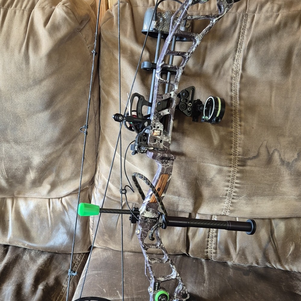 Martin Archery DSX Compound Bow 31in Camo Brown White for Men Hunting Archery
