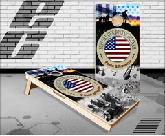 Vietnam Vets Flag Cornhole Boards Bean Bag Toss Game