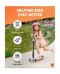 Big Fold | Three Wheel Scooter for Children Ages 5-10 Years | LED Wheels with…