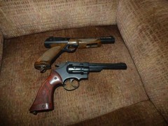 Crosman 38T Revolver .177 PELLET & DAISY POWERLINE 1200 BB PISTOLS AS-IS