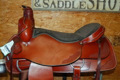 19″ G.W. CRATE DRAFT ROPING SADDLE MADE IN BRYANT ALABAMA