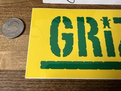 Grizzly Griptape Green / Yellow Bar Sticker Torey Pudwill Skateboarding Supreme