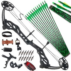 19-70LBS Archery Hunting Compound Bow & Arrows & Accessory Hunting SET IBO320FPS