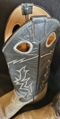 Rare Vintage Tony Lama Grey Bullhide Buckaroo Cowboy Boots-M 8 AA / W 9.5 Narrow