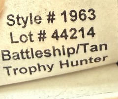 Tailored Sportsman Trophy Hunter (Style #1963) Battleship(Gray)/Tan Size 28 R