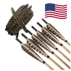 50X Full Length Flu-flu Right Left Fletching Archery Turkey Feather Wing DIY