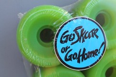 Neon Green 60mm Original 80’s Soft Cruiser Vintage Skateboard WHEELS – Set of 4