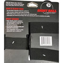 Eight Ball Pad Set 3pk Black New 14+ Teen Bike Knee Wrist Elbow Tough New