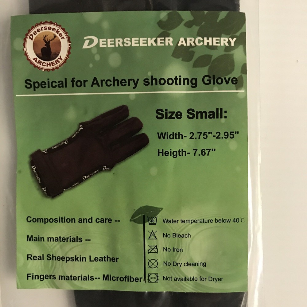 Deerseeker Outdoor Archery Glove – Size SMALL NWOT Sealed Special For Archery Sh