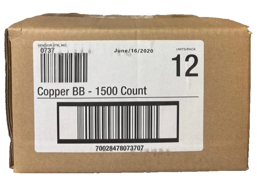 18,000 Crosman Copperhead BBs 4.5mm Copper Coated Steel BBs 12 Bottles Of 1500