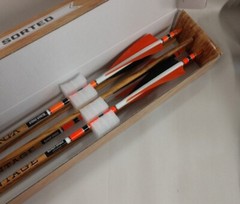 (6) Black Eagle – Vintage – 19/64″ Dia. – .003 Strt – 400 Spine – Carbon Arrows