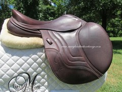 16.5″ SCHLEESE JETE close contact jumping saddle- WOOL FLOCKED- 2023 MODEL!!