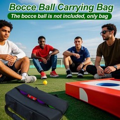 Upgraded Bocce Ball Carry Bag with 8 Compartments 17 * 9inch Heavy Duty Bocce…