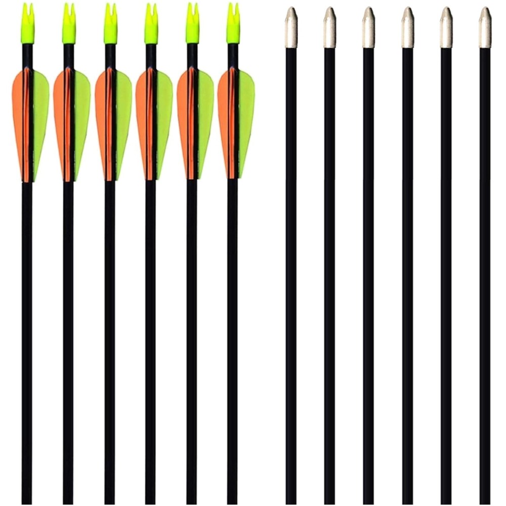 Lightweight 28-Inch Fiberglass Target Arrows – Ideal for Recurve Bow Practice