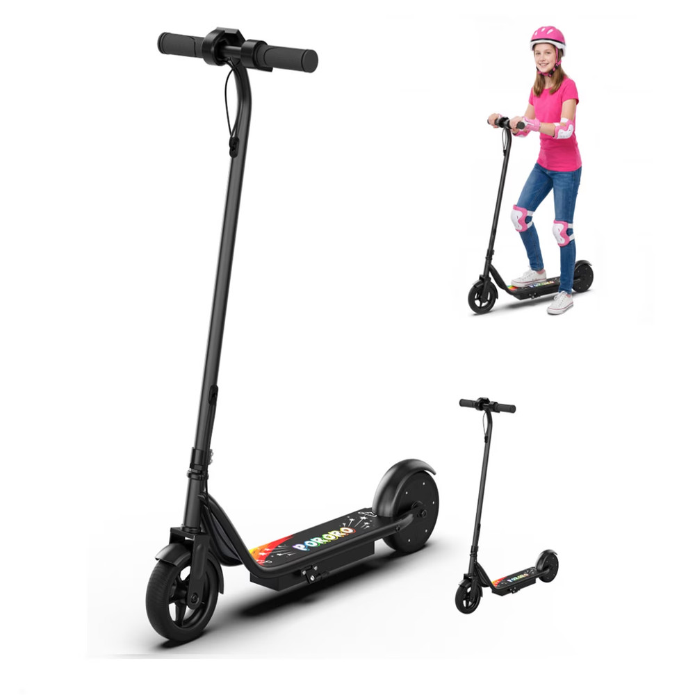 250W Electric Scooter for Kids Ages 8+ 13MPH 20 Mile Range Foldable 6.5″ Tire Bl
