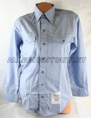 Boyfriend-Look Womens X-Large XL CHAMBRAY Blue Long Sleeve Button Down SHIRT NIB