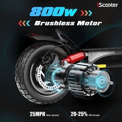 Electric Scooter Adult 800W 25MPH Max Speed 25Miles Long Rang Off Road E Scooter