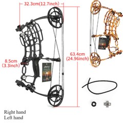 Archery Compound Bow Short Axis Dual-Use Steel Ball 30-70lbs Shoot Hunting RH LH