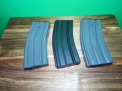 Lot of 3 BB / Airsoft Magazine Black Metal Polymer AR Style