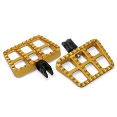 Motorcycle Mini Floorboards MX Foot Pegs Footrest for Harley Front Peg, Gold