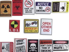 50 warning theme waterproof sticker skateboards bicycle PC Graffiti Decals Mix