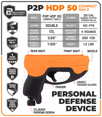 Umarex P2P HDP 50 Compact Gen 2 .50 Caliber CO2 Paintball Pistol 2292331