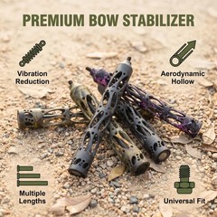 Archery Bow Stabilizer 8inch 11inch Bow Riser Shock Absorber Dampener Recurve…